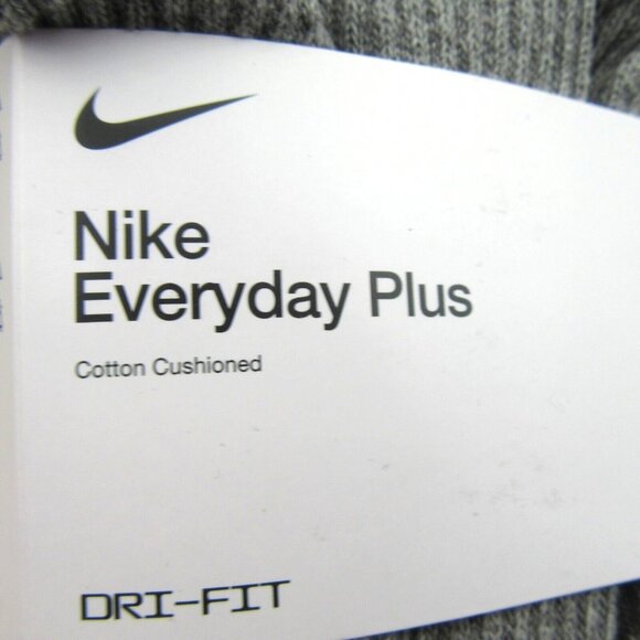 Nike Everyday Plus Cushioned Crew Socks Mens Size 8-12 Grey NEW - Picture 3 of 10